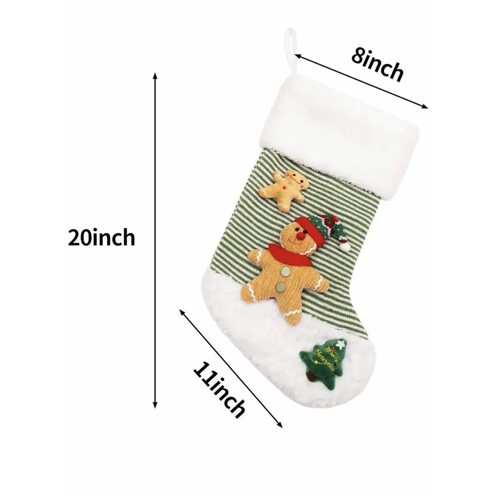 Beyond Your Thoughts New Red Embroidery Christmas Stockings Santa